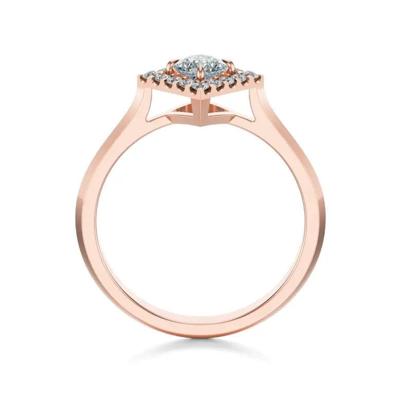 Pierścionek z różowego złota z diamentami AJPZ_077